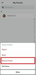 how to unadd a friend request on snapchat